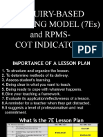 Inquiry-Based Learning Model (7es) and RPMS-Cot Indicators