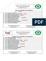 Cedula de Votação Cipa