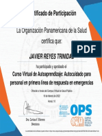 Autocuidado para Personal en Primera Línea de Respuesta en Emergencias-Certificado Del Curso 1876470