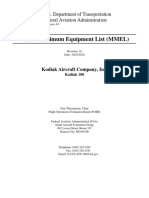 Master Minimum Equipment List (MMEL) : U.S. Department of Transportation Federal Aviation Administration