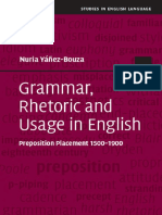 Grammar, Rhetoric and Usage in English - Preposition Placement