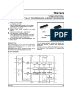 Tone Control Digitally Controlled Audio Processor: Description