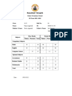 Banasthali Vidyapith: Senior Secondary School III Exam 2021 - 2022