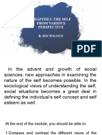 Chapter I: The Self From Various Perspective: B. Sociology