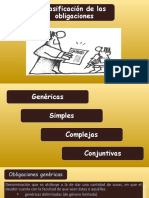 Clasificación de Las Obligaciones II.1 (Genericas, Simples, Complejas y Conjuntivas)