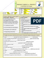 Present Simple vs. Present Continuous (Test