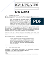 Liturgy Updates On Lent (February 2021)