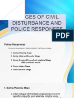 Stages of Civil Disturbance and Police Responses