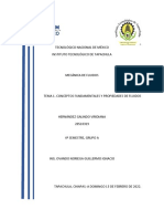 Conceptos Fundamentales y Propiedades de Los Fluidos. Viridiana Hernández Galindo E4A