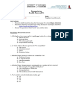 American Literature Romanticism Read & Respond #1: Instructions