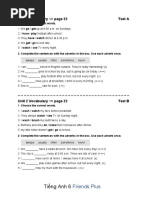 Five Minute Tests Unit 2