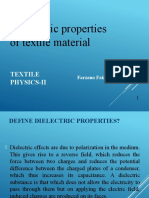 Di-Electric Properties of Textile Material