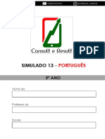 Simulado 13 - Português - 5º Ano (Blog Do Prof. Adonis)