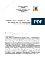 Aportes Teoricos Sobre Las Comunas Congreso Bicentenario de Los Pueblos