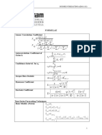 Formulae Sheet