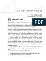 Ruang Lingkup Pendidikan Pancasila: Modul 1