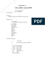 Purushotam Kumar Agrawal - 20192042 Exp-3 Microprocessor Lab