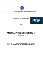 Animal Production NC Ii: Self - Assessment Guide