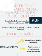 Registros de Enfermagem Nas Consultas em Puericultura