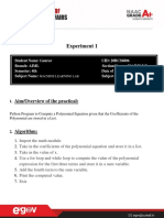 Experiment 1 Machine Learning