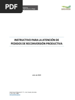 Instructivo para La Atención de Pedidos de Reconversión Productiva