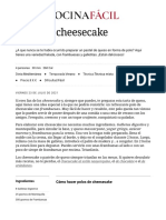 Polos de Cheesecake - Lecturas