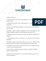 Questoes Calculos de Medicações Semio