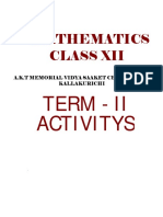 Activities - Mathematics - Class XII