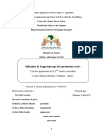 Difficultes de L'apprentissage de La Production Ecrite