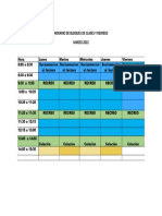 Horario de Bloques de Clases y Recreos