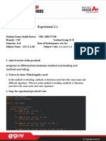 Experiment 2.1: Program To Differentiate Between Method Overloading and Method Overriding