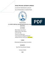 El Parto Vertical en Gestantes de 20 A 35 Años A Nivel Nacional