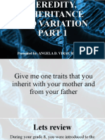 Heredity, Inheritance and Variation (Part 1)