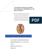 Universidad Nacional de San Antonio Abad Del Cusco Escuela Profesional de Ingenieria Metalúrgica