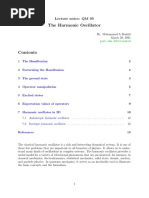 The Harmonic Oscillator: Lecture Notes: QM 05