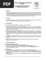 Procedimientos Escritos de Trabajo Seguro