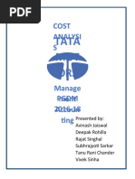 Cost Analysis Tata Motors