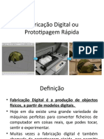 Fabricação Digital Ou Prototipagem Rápida