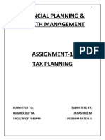 Tax Planning Assignment