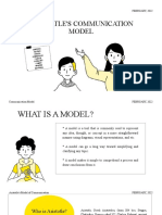 Aristotle'S Communication Model: FEBRUARY, 2022 Group 1