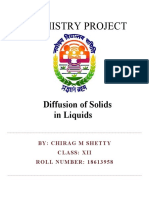 Chemistry Project: Diffusion of Solids in Liquids