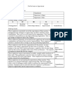 Performance Appraisal Form