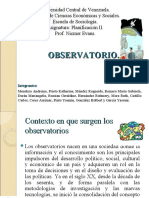 Presentación Del Observatorio