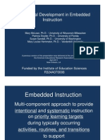 Professional Development in Embedded Instruction