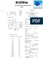 10×9.5 Square/Multiturn/Trimming Potentiometer - 3296W - : Install Dimension..........................