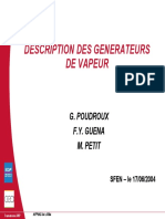 Description Des Generateurs de Vapeur: G. Poudroux F.Y. Guena M. Petit