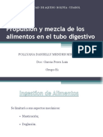 Propulsión y Mezcla de Los Alimentos en El