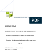 Dossier de Consultation Des Entreprises D.C.E.: Contrat Rural