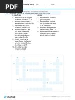 Crucigrama Universo Planeta Tierra Crucigrama