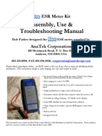 Assembly, Use & Troubleshooting Manual: ESR Meter Kit